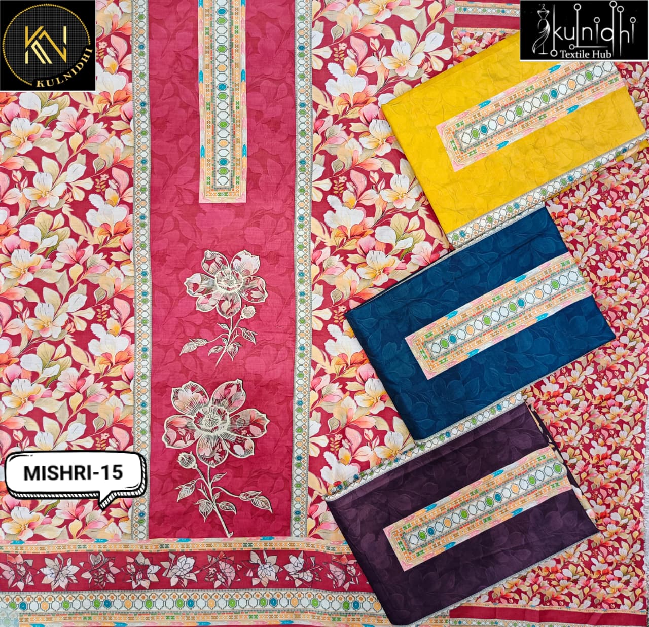 Mishri Kulnidhi Pure Maslin Salwar Suits Supplier Ahmedabad