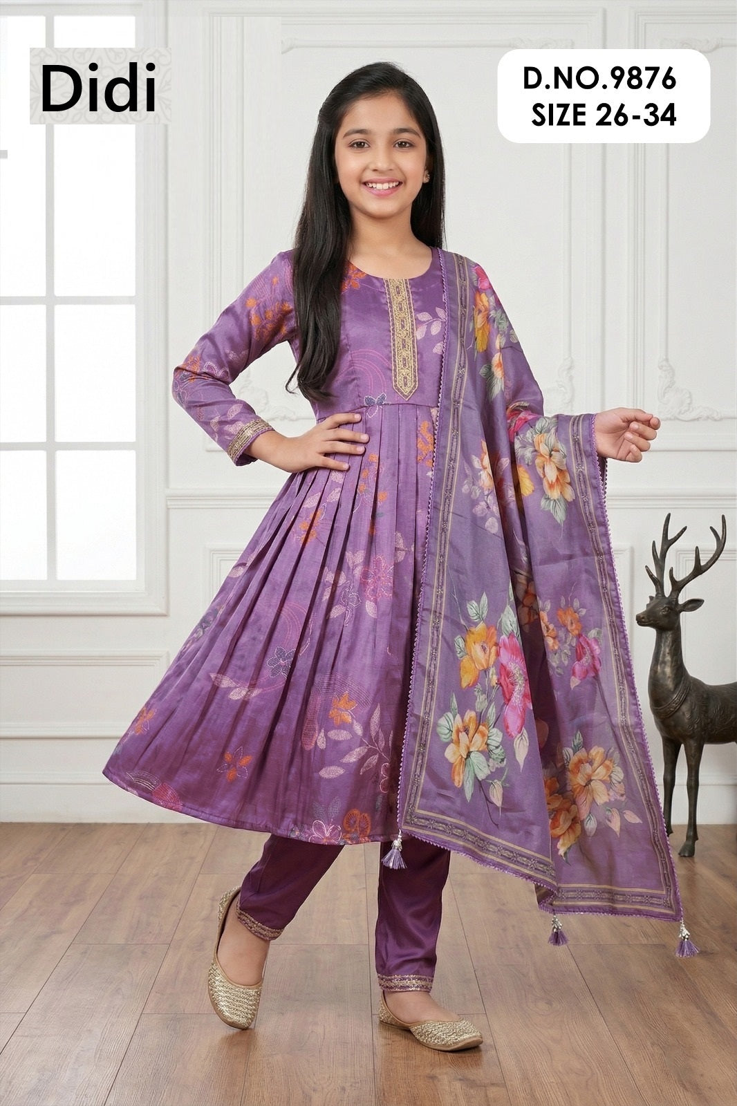 Mishti 2 Dn 9876 Didi Roman Girls Readymade Pant Suits Wholesale Rate