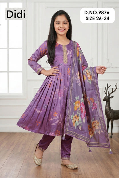 Mishti 2 Dn 9876 Didi Roman Girls Readymade Pant Suits Wholesale Rate
