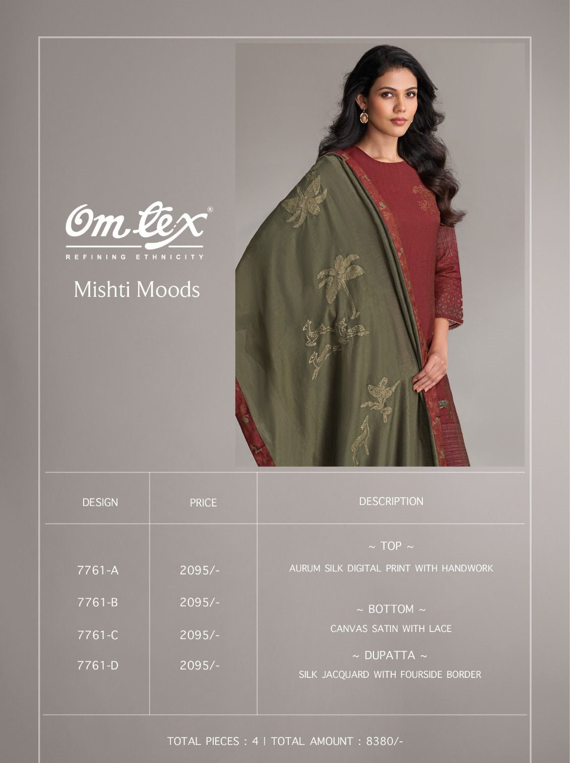 Mishti Moods Omtex Silk Pant Style Suits Exporter