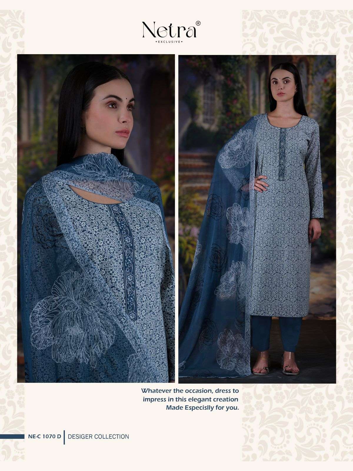 Mishti Netra Premium Cotton Pant Style Suits Wholesaler India