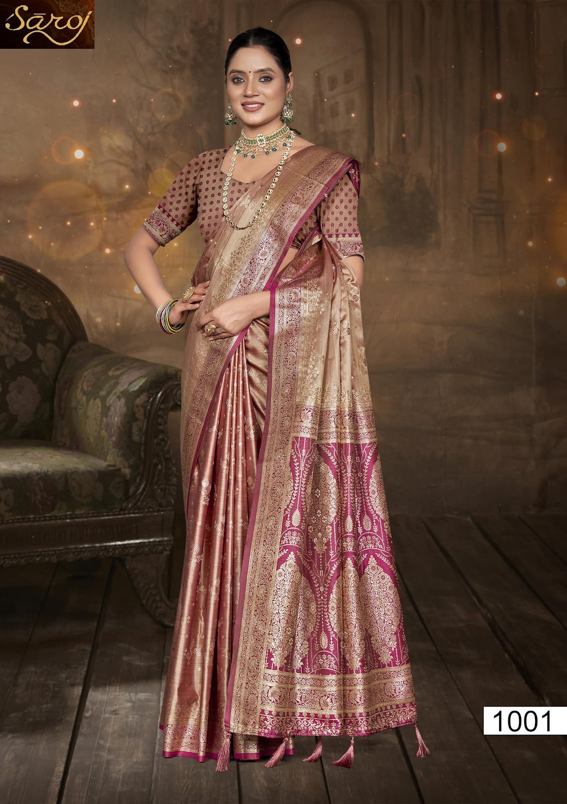 Mishti Satin Silk Vol 9 Saroj Sarees Wholesaler Gujarat