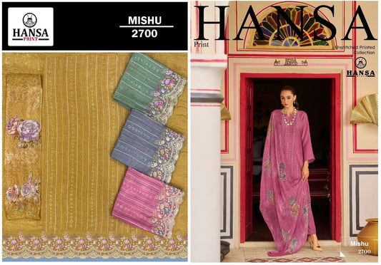 Mishu 2700 Hansa Prints Silk Pant Style Suits Manufacturer