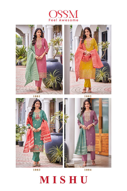 Mishu Ossm Simmer Readymade Pant Style Suits Wholesaler