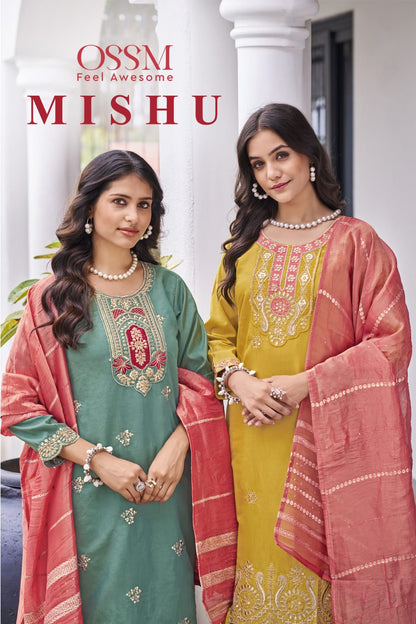 Mishu Ossm Simmer Readymade Pant Style Suits Wholesaler
