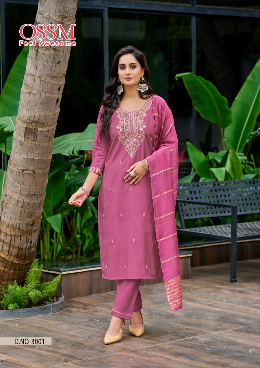 Mishu Vol 3 Ossm Roman Simmer Readymade Pant Style Suits Exporter