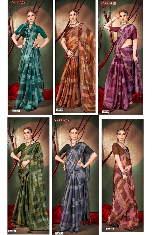 Mishu Vol 5 Vallabhi Prints Georgette Sarees Wholesale Price