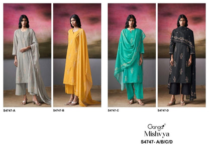 Mishvya S4747 Ganga Cotton Pant Style Suits Supplier Gujarat