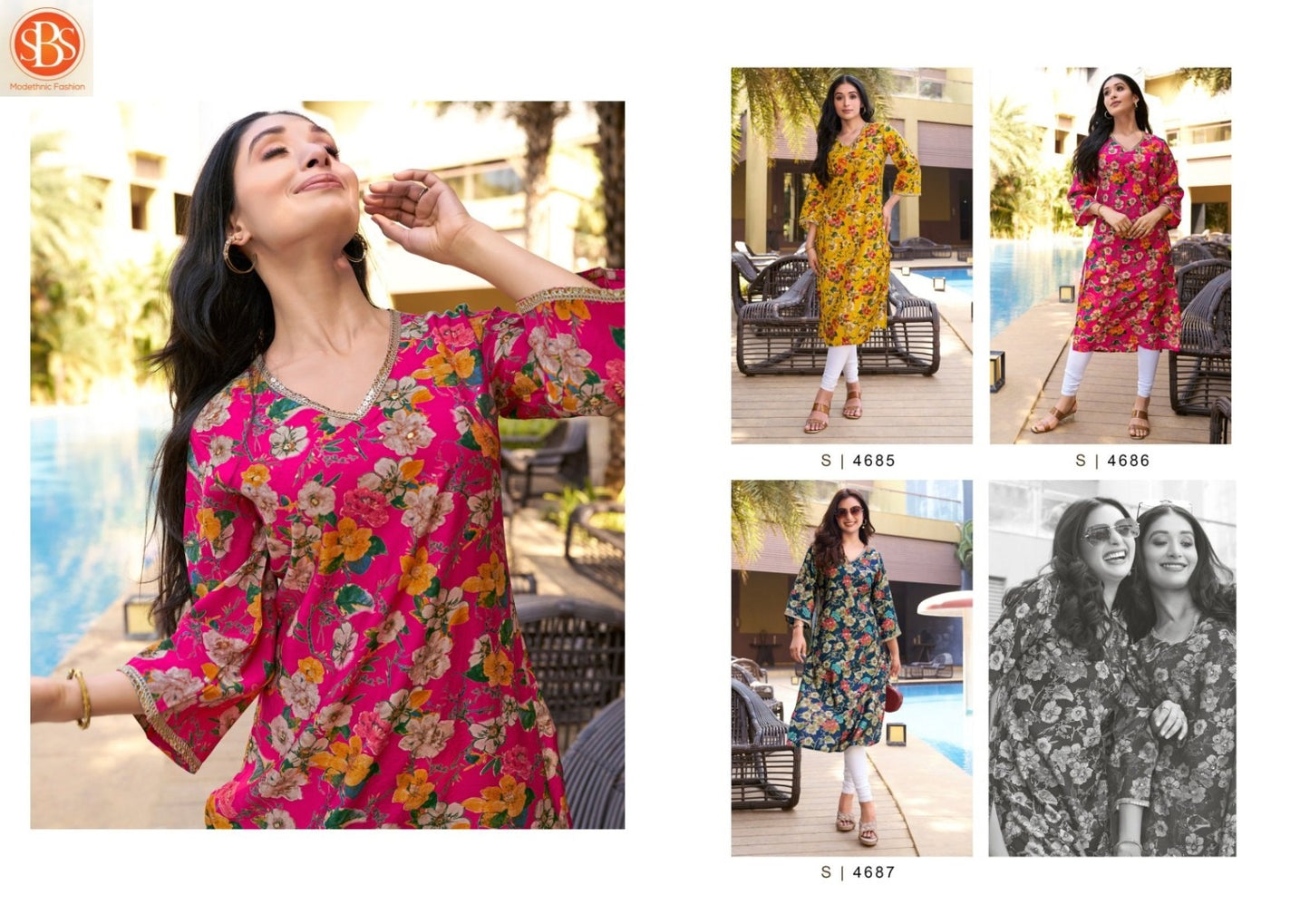 Miska Sbs Modal Straight Cut Kurtis Wholesale Rate