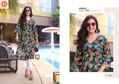 Miska Sbs Modal Straight Cut Kurtis Wholesale Rate