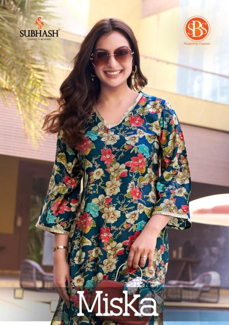 Miska Sbs Modal Straight Cut Kurtis Wholesale Rate
