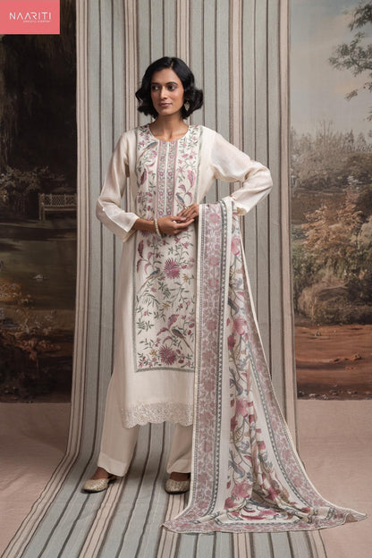 Miski Naariti Mul Chanderi Pant Style Suits Wholesale Rate