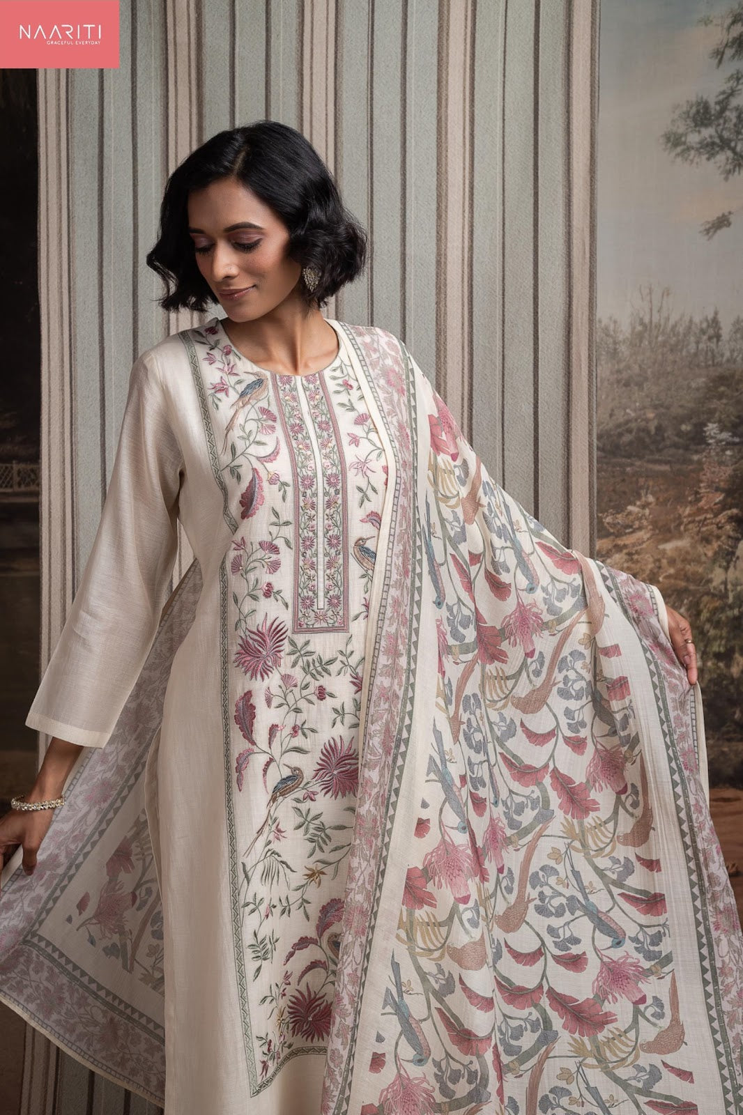 Miski Naariti Mul Chanderi Pant Style Suits Wholesale Rate