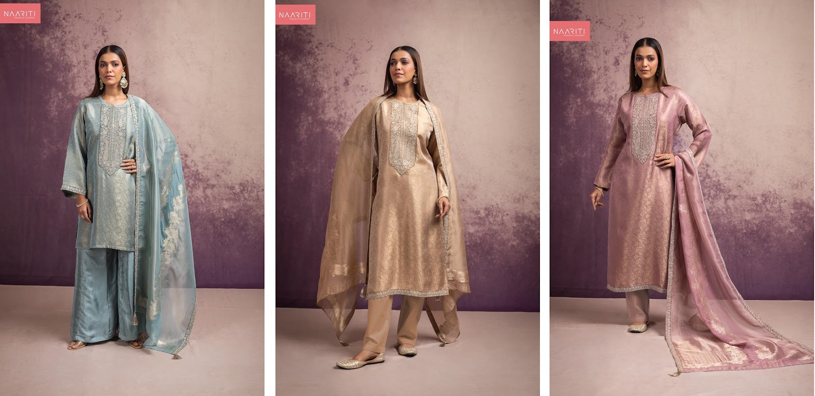 Misona Naariti Pure Silk Pant Style Suits Exporter Gujarat