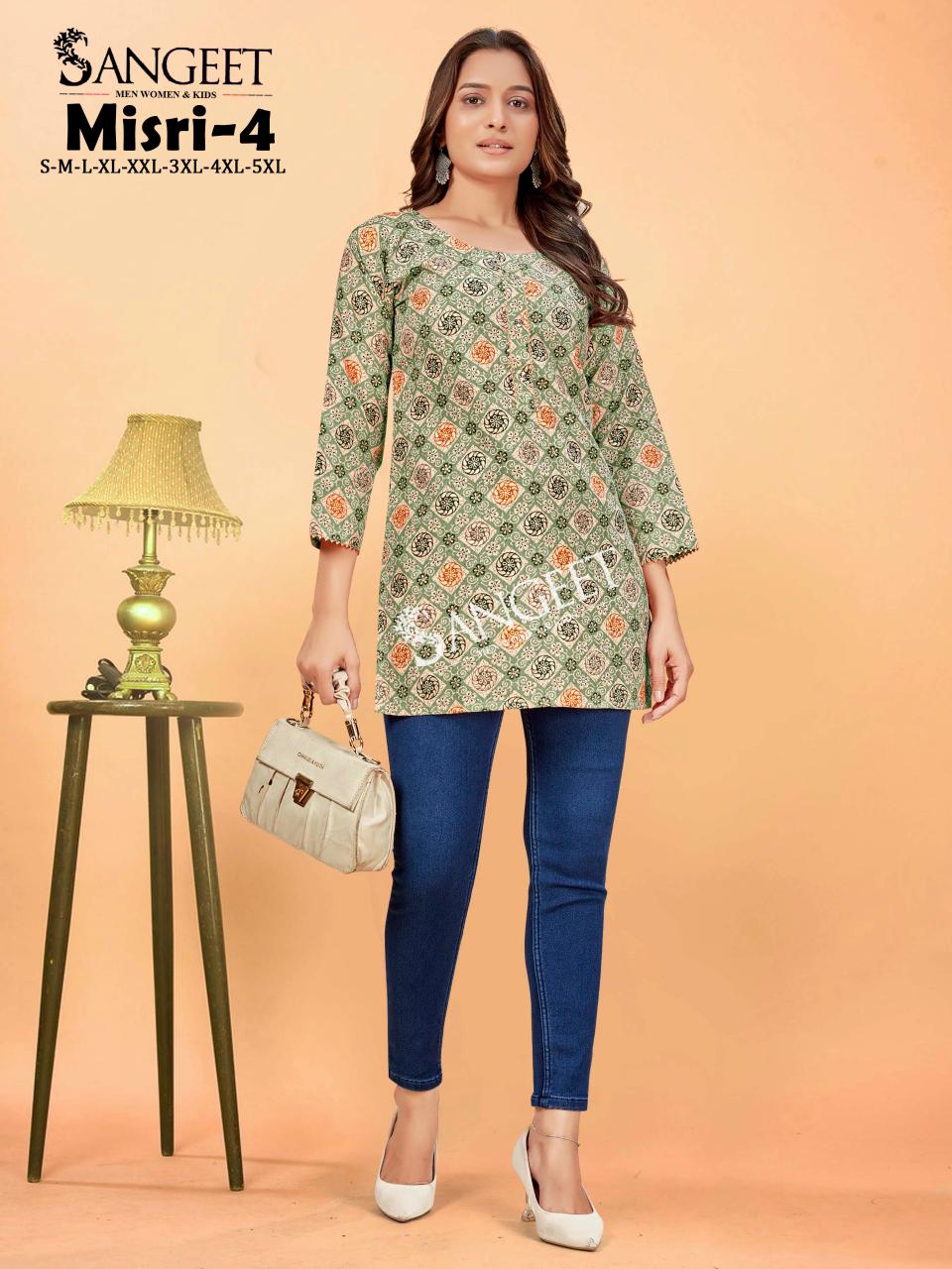 Misri Vol 4 Sangeet Soft Cotton Short Kurtis Wholesaler Gujarat