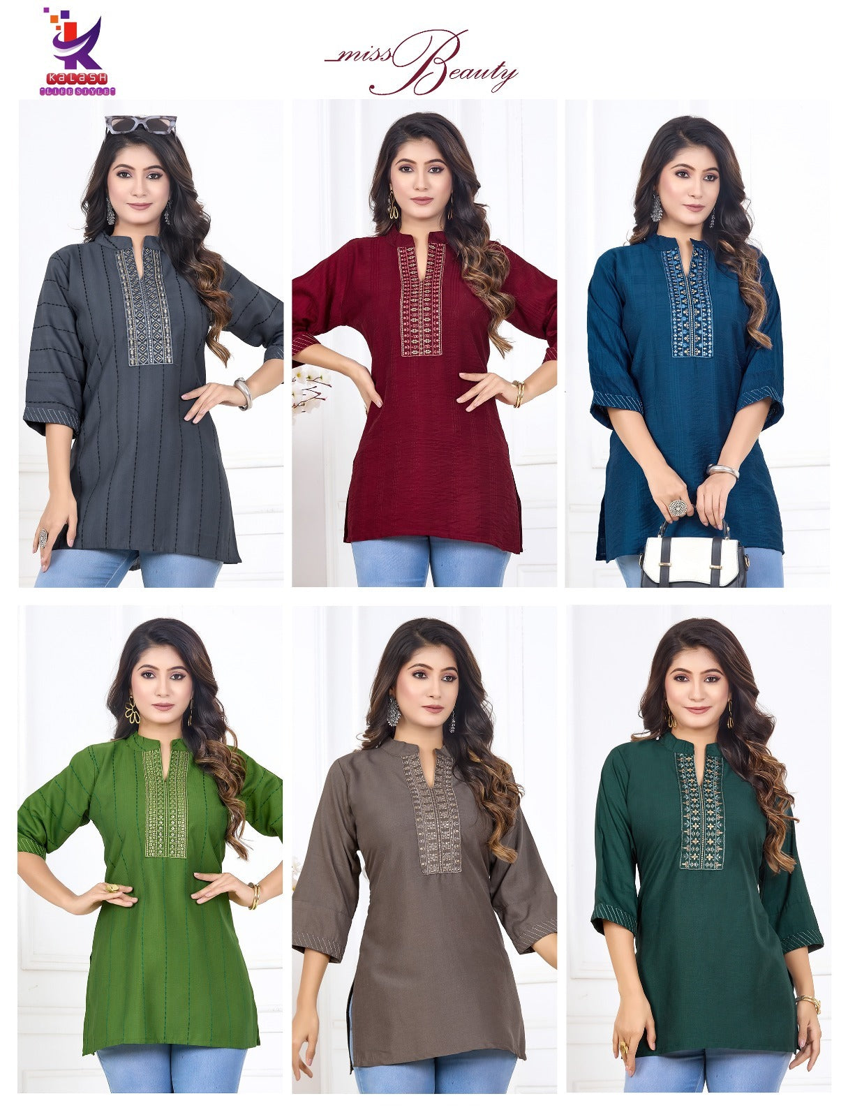 Miss Beauty Mlm Kalash Lifestyle Rayon 17Kg Short Kurtis Manufacturer