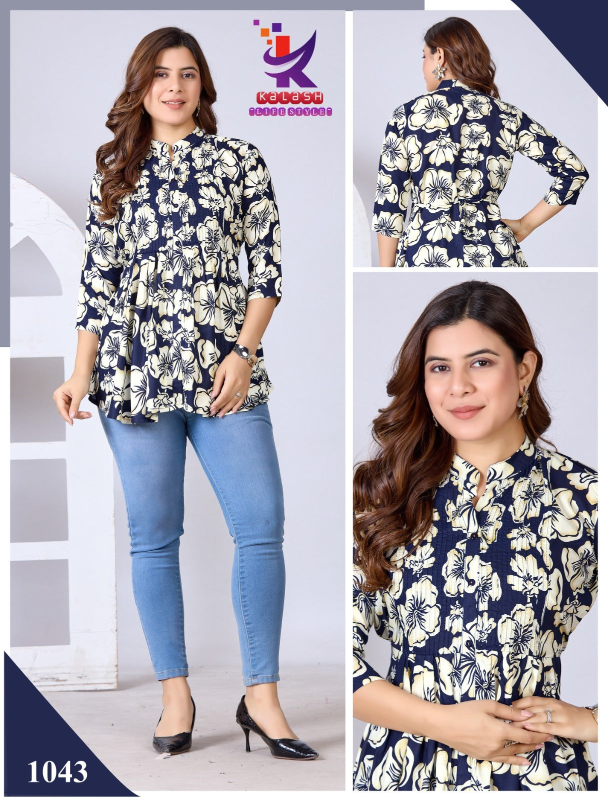 Miss Glow 5 Mlm Kalash Lifestyle Rayon 17Kg Fancy Tops Exporter India