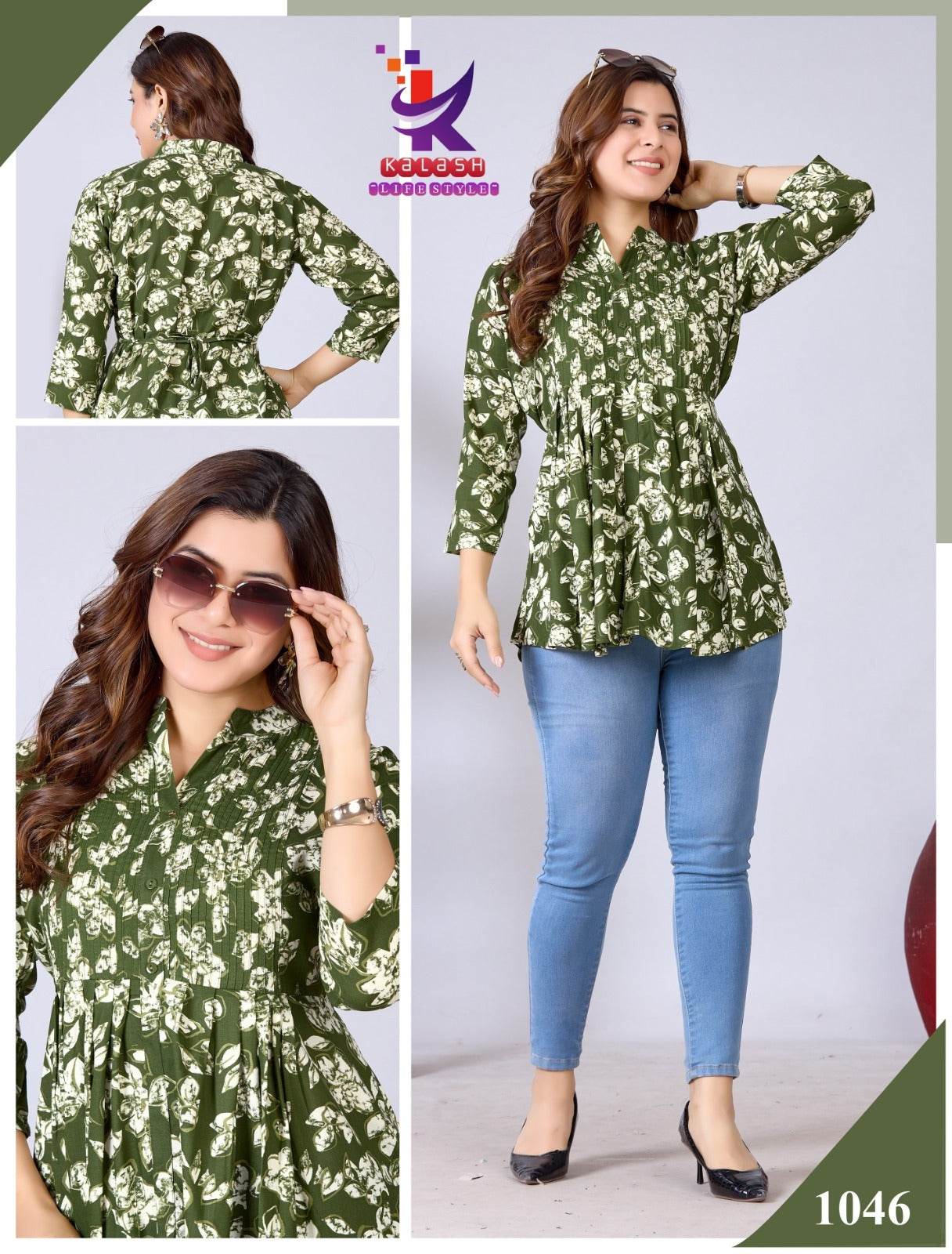 Miss Glow 5 Mlm Kalash Lifestyle Rayon 17Kg Fancy Tops Exporter India