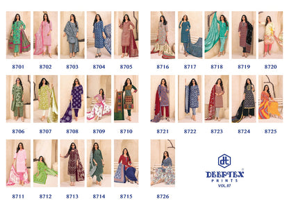 Miss India Vol 87 Deeptex Prints Readymade Cotton Pant Suits Wholesaler India
