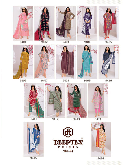 Miss India Vol 94 Deeptex Prints Cotton Dress Material Exporter India