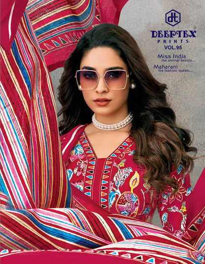 Miss India Vol 95 Deeptex Prints Cotton Dress Material Supplier Ahmedabad