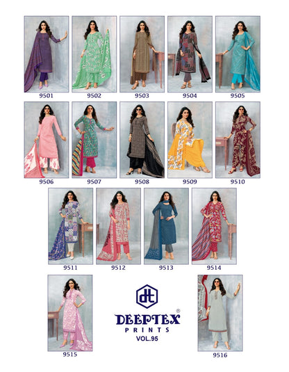 Miss India Vol 95 Deeptex Prints Cotton Dress Material Supplier Ahmedabad