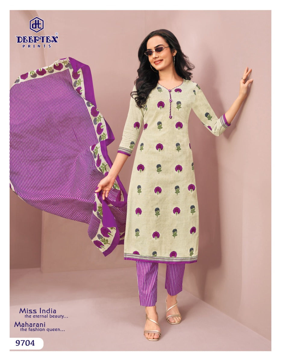 Miss India Vol 97 Deeptex Prints Cotton Dress Material Wholesale Price