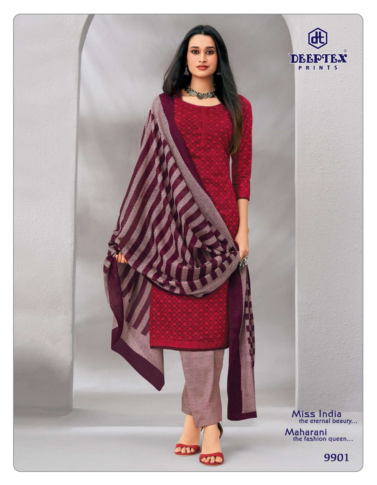 Miss India Vol 99 Deeptex Prints Readymade Cotton Pant Suits Wholesaler India