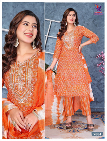 Miss Pink Mlm Kalash Lifestyle Khadi Cotton Readymade Pant Style Suits Wholesale Price