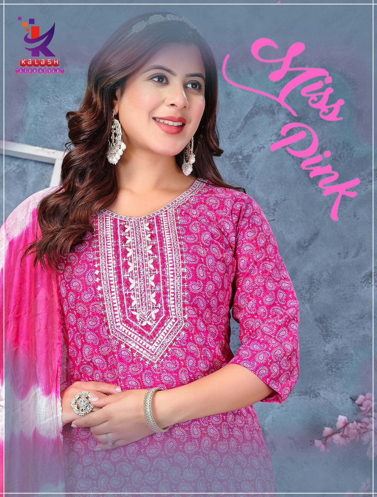 Miss Pink Mlm Kalash Lifestyle Khadi Cotton Readymade Pant Style Suits Wholesale Price
