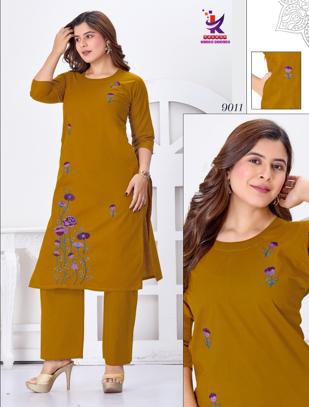 Miss Queen Mlm Kalash Lifestyle Cotton Kurti Plazzo Set Manufacturer Ahmedabad