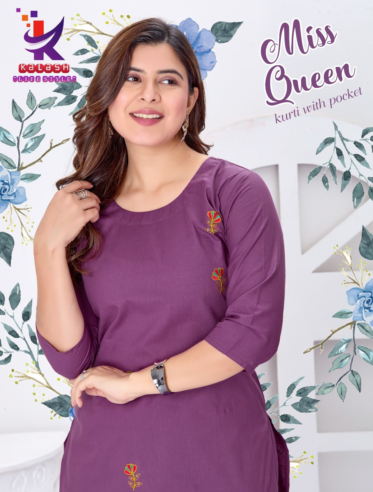Miss Queen Mlm Kalash Lifestyle Cotton Kurti Plazzo Set Manufacturer Ahmedabad