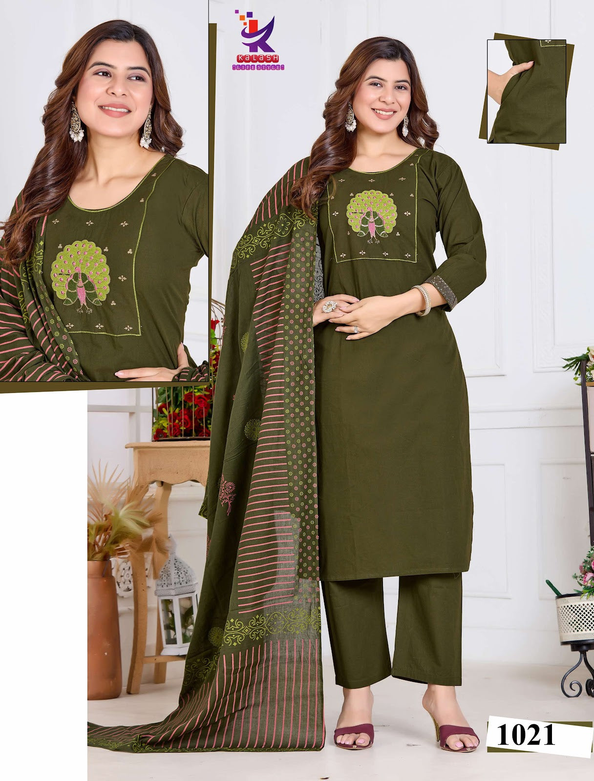 Miss Star Mlm Kalash Lifestyle Dhabu Cotton Readymade Pant Style Suits Supplier