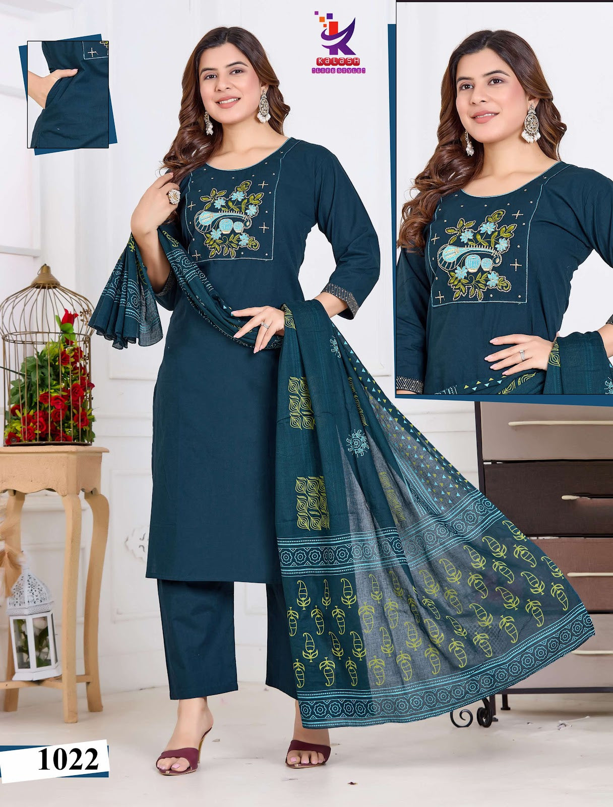 Miss Star Mlm Kalash Lifestyle Dhabu Cotton Readymade Pant Style Suits Supplier