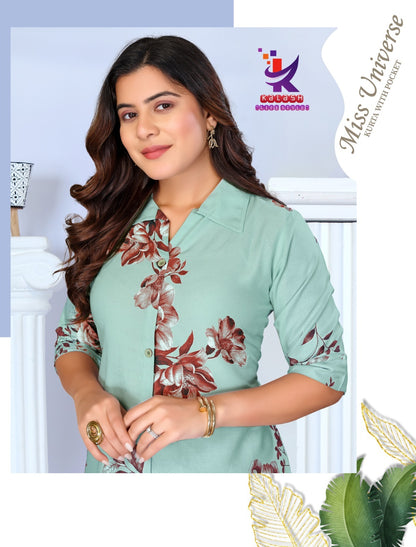Miss Universe Mlm Kalash Lifestyle Rayon 22Kg Co Ord Set Wholesaler India