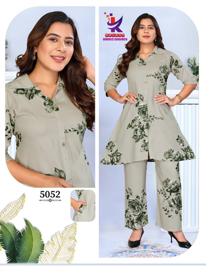 Miss Universe Mlm Kalash Lifestyle Rayon 22Kg Co Ord Set Wholesaler India