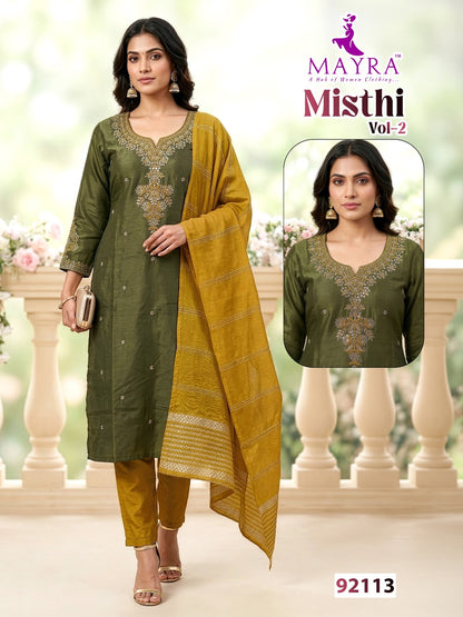 Misthi Vol 2 Mayra Roman Silk Readymade Pant Style Suits Wholesale Price