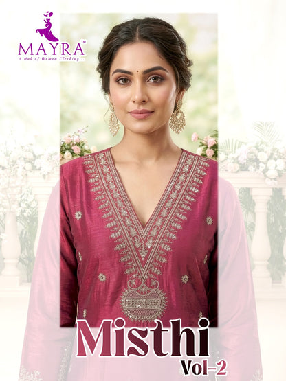 Misthi Vol 2 Mayra Roman Silk Readymade Pant Style Suits Wholesale Price