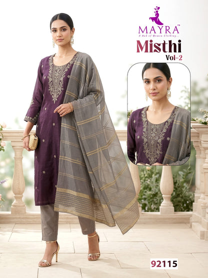 Misthi Vol 2 Mayra Roman Silk Readymade Pant Style Suits Wholesale Price