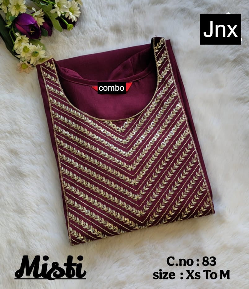 Misti 0206 Jnx Vertican Straight Cut Kurtis Wholesaler Gujarat