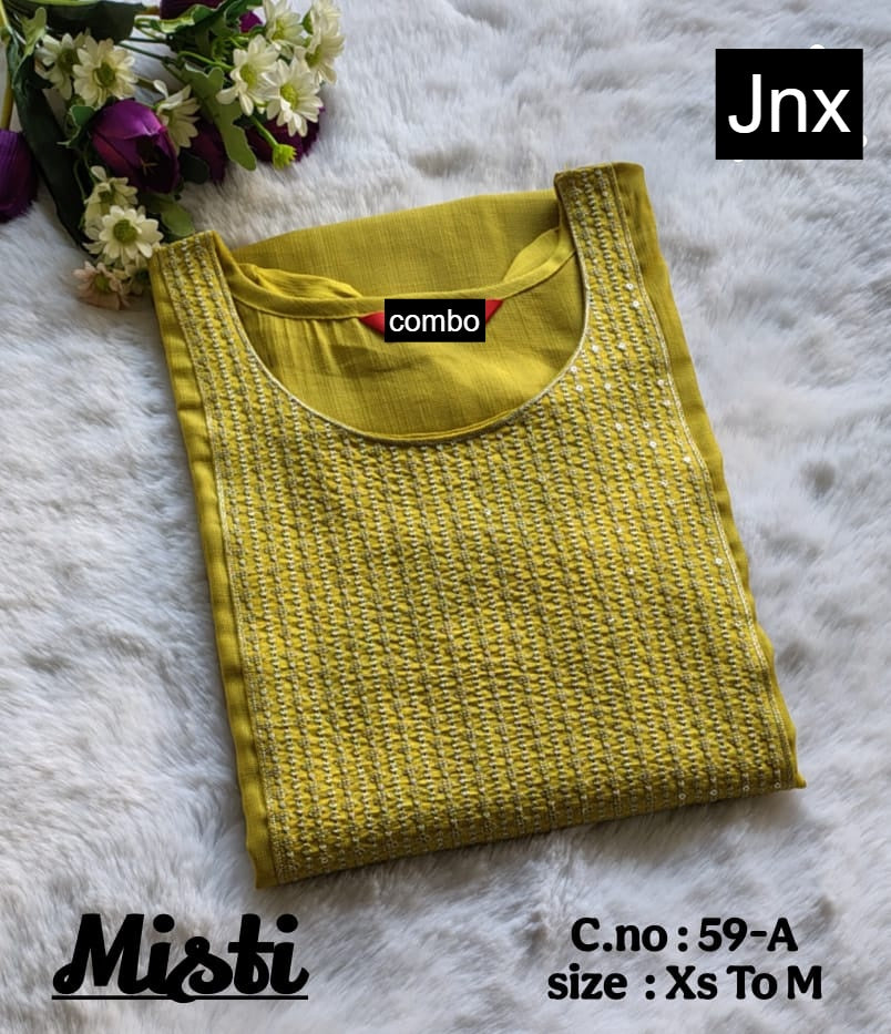 Misti 0206 Jnx Vertican Straight Cut Kurtis Wholesaler Gujarat