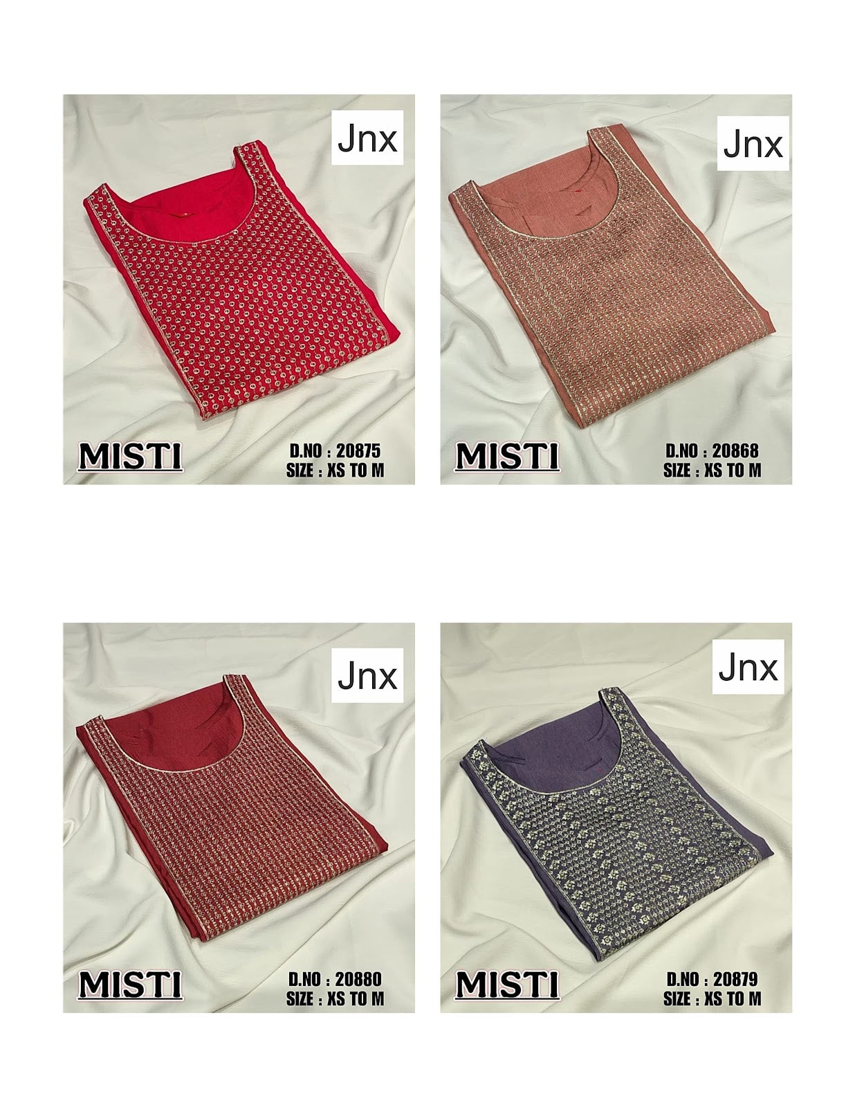 Misti 1811 Jnx Vertican Straight Cut Kurtis Wholesale Price