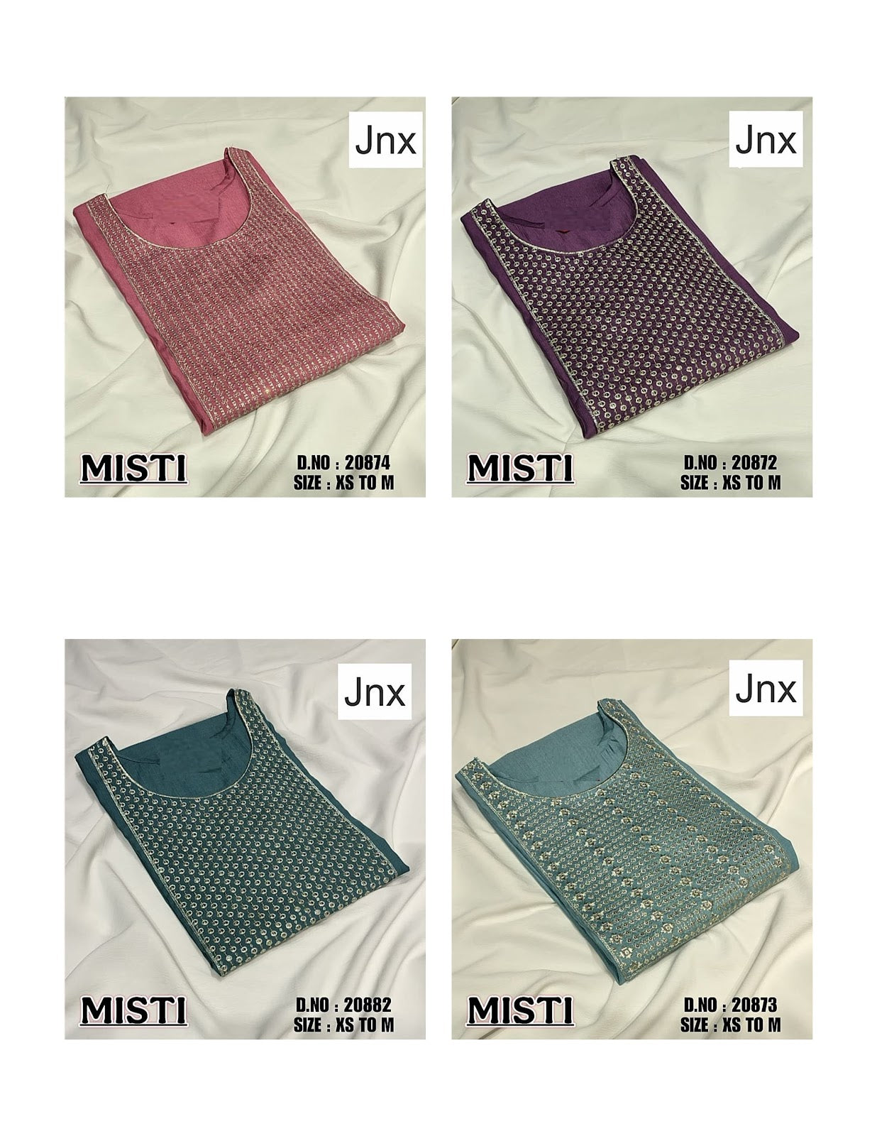 Misti 1811 Jnx Vertican Straight Cut Kurtis Wholesale Price