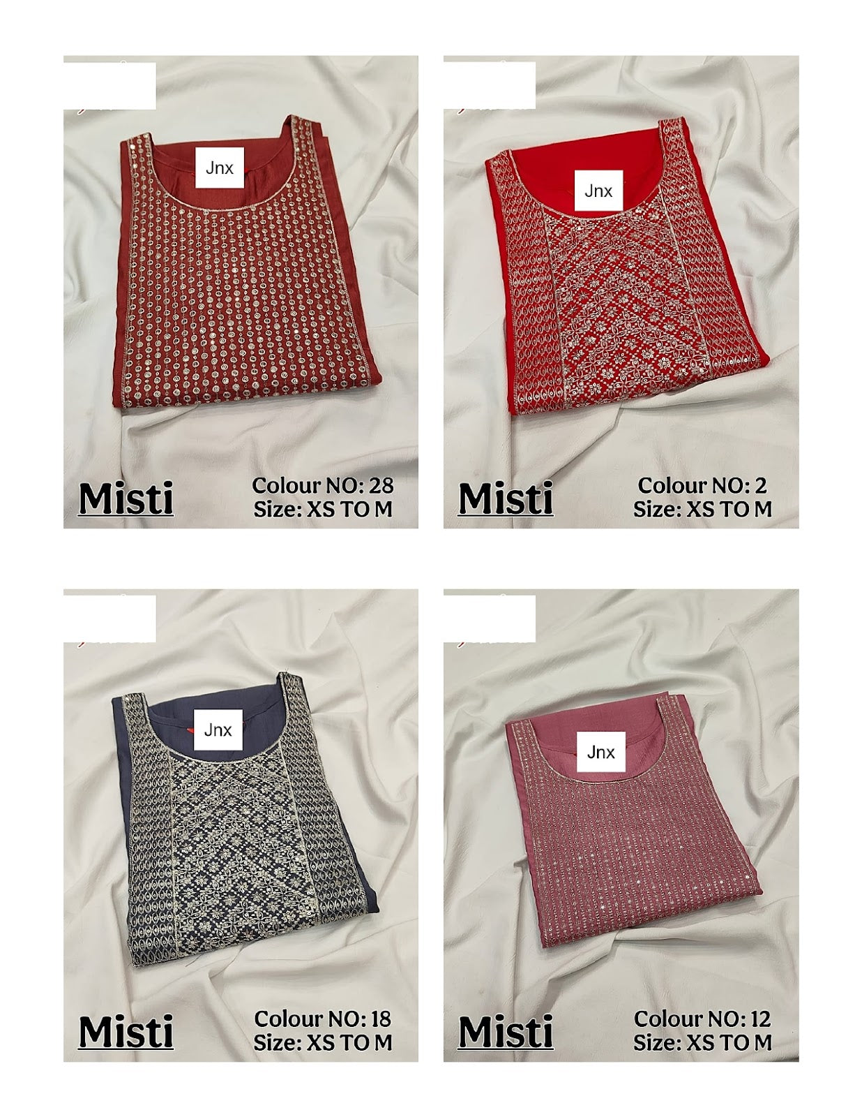 Misti Jnx Vatican Silk Long Straight Kurti Exporter Gujarat