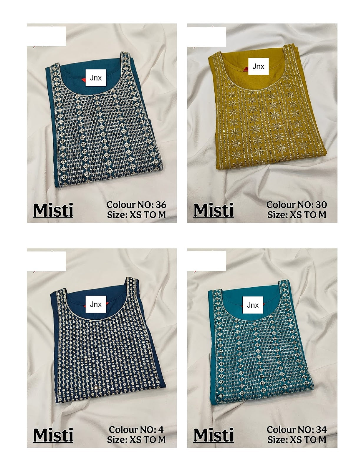 Misti Jnx Vatican Silk Long Straight Kurti Exporter Gujarat