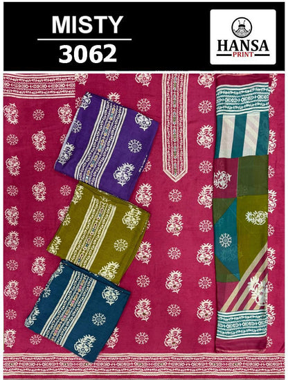 Misty Hansa Prints Muslin Salwar Suits Wholesale Price