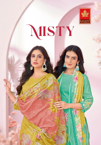 Misty Karachi Prints Pure Lawn Plazzo Style Suits Wholesale Price