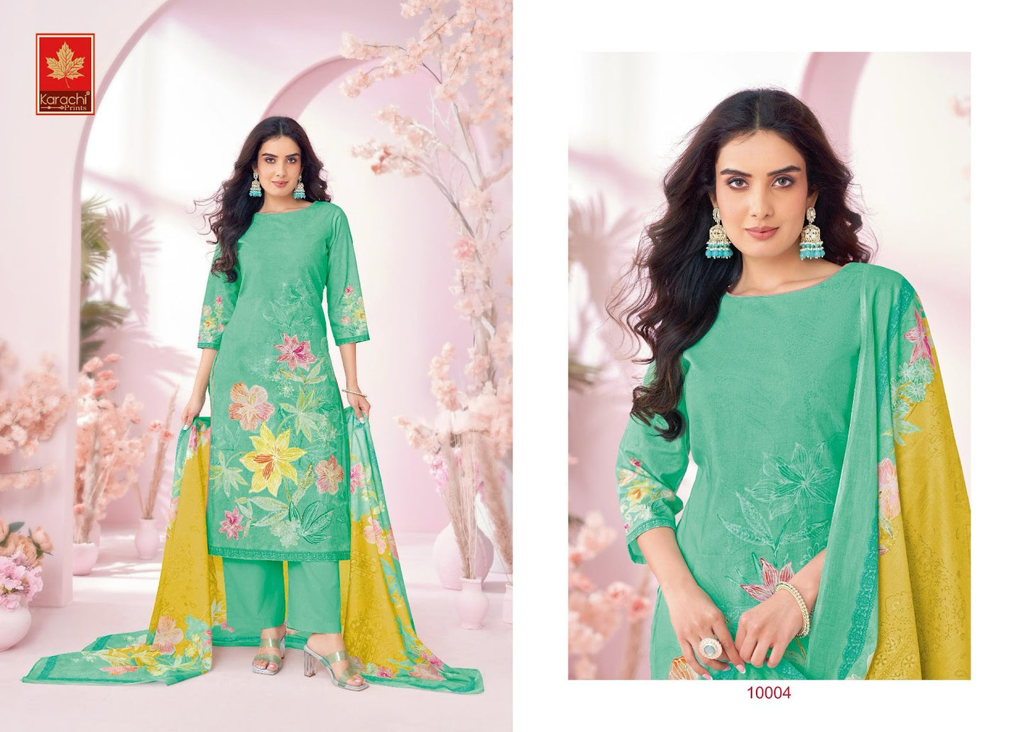 Misty Karachi Prints Pure Lawn Plazzo Style Suits Wholesale Price