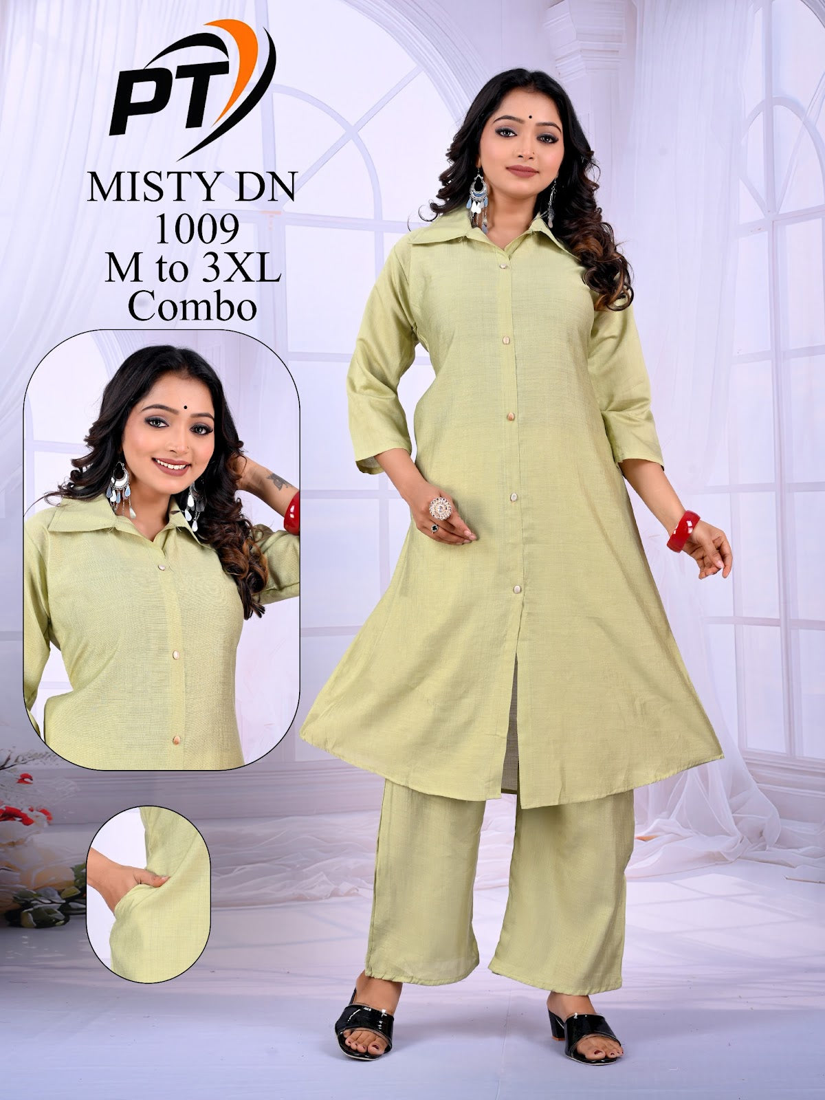 Misty Vol 1 Pt Vertican Kurti Plazzo Set Wholesale Price