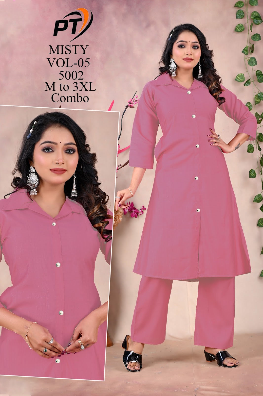 Misty Vol 5 Pt Vertican Kurti Pant Set Exporter Ahmedabad